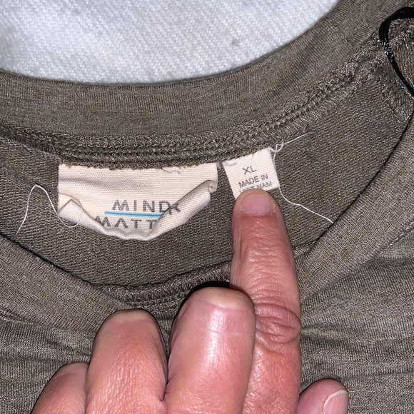 Mind over Matter gray shirt dress XL long sleeves cozy coverup beach pool - Picture 8 of 8